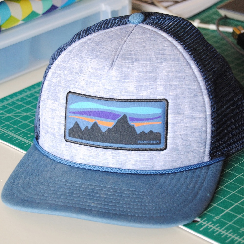 Patagonia Dark Blue and Grey Trucker Hat